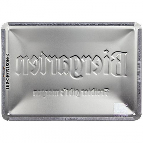 Blechschild Biergarten 3